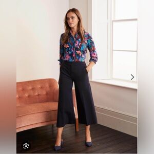 Boden Hampshire Wide Leg Ponte Cropped Pant